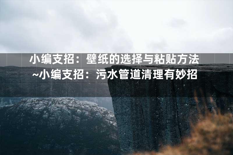 小编支招：壁纸的选择与粘贴方法  ~小编支招：污水管道清理有妙招